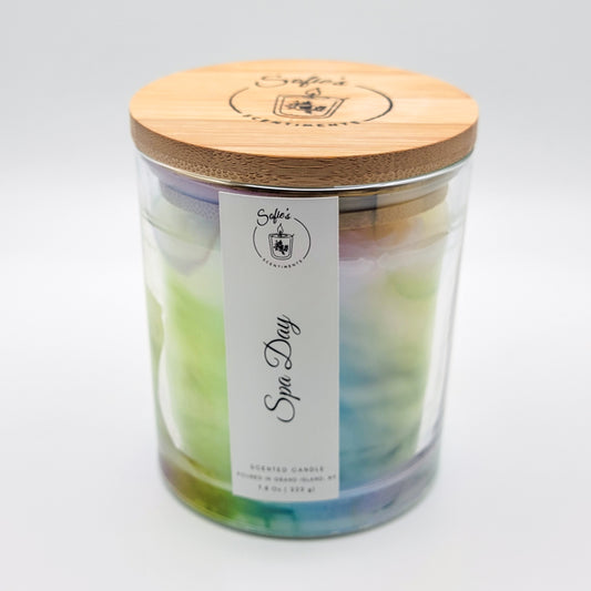 "Spa Day" Scented cotton wick Candle (8 oz / 222 g)