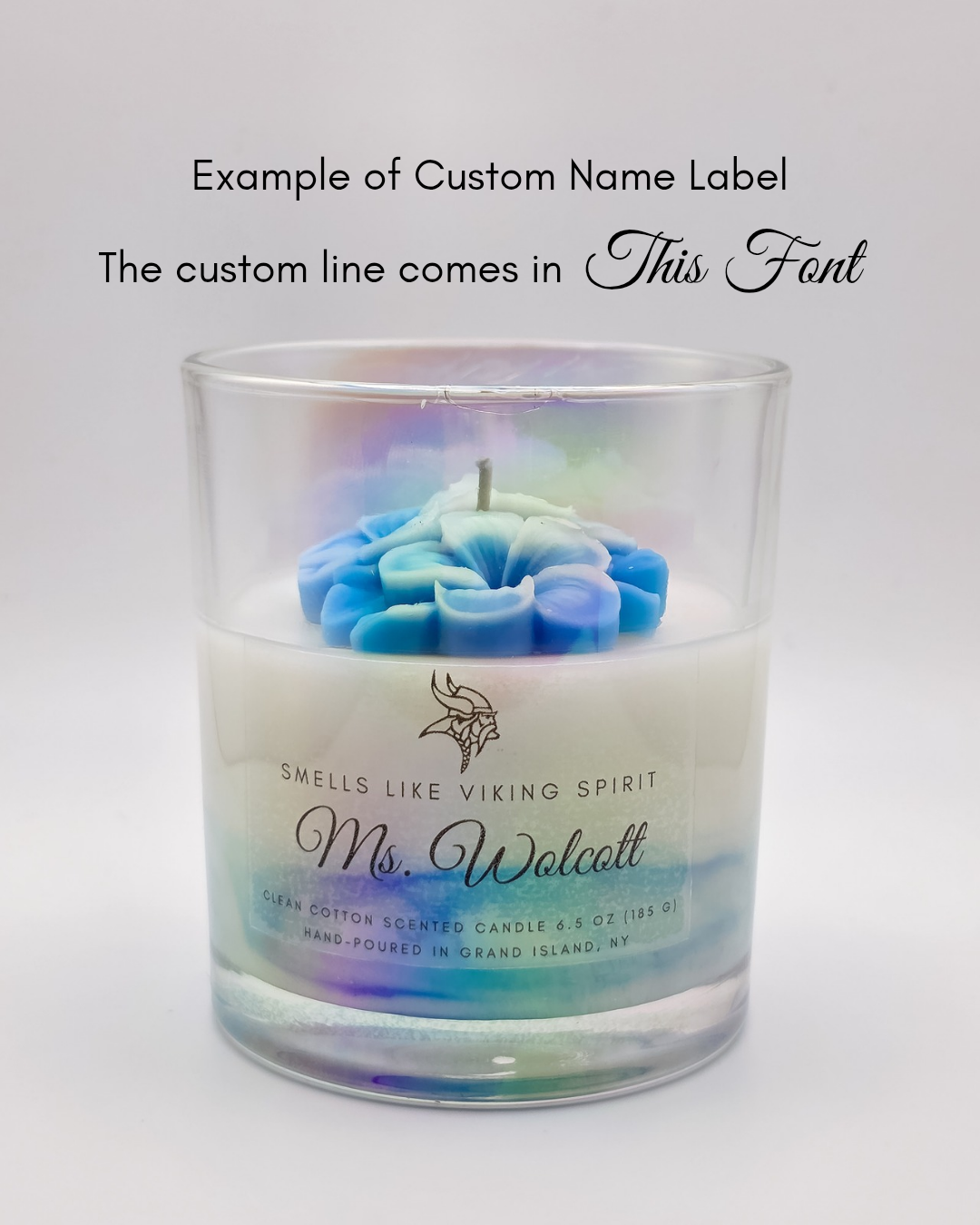 Viking Spirit – Grand Island Viking Candle Gift (Customizable Label Available)