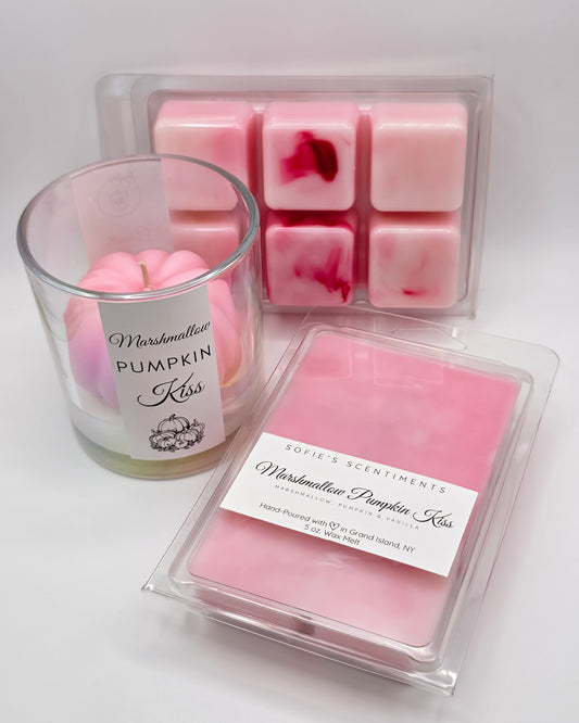 Marshmallow Pumpkin Kiss – Marshmallow, Pumpkin & Vanilla 5 oz Luxury Wax Melt