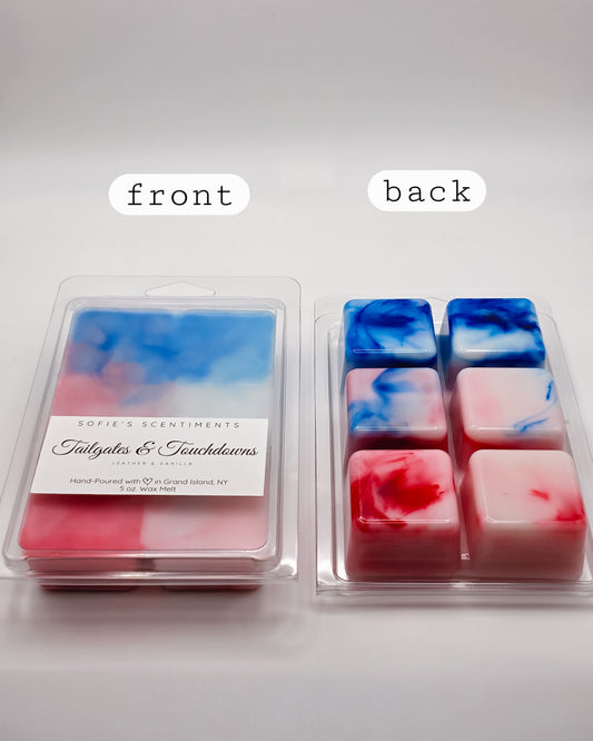Tailgates & Touchdowns – Leather & Vanilla 5 oz Luxury Wax Melt
