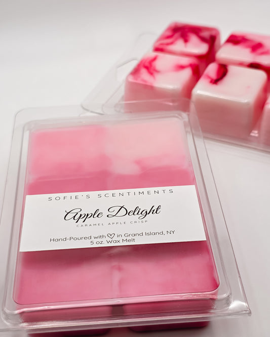 Apple Delight – 5 oz Wax Melt | Caramel Apple Crisp, Maple Sugar & Vanilla