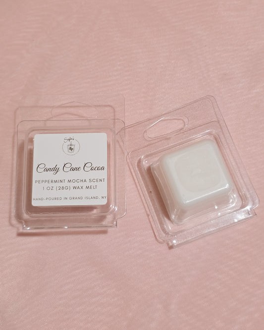 Candy Cane Cocoa Mini Wax Melt (1 oz/ 28 grams)