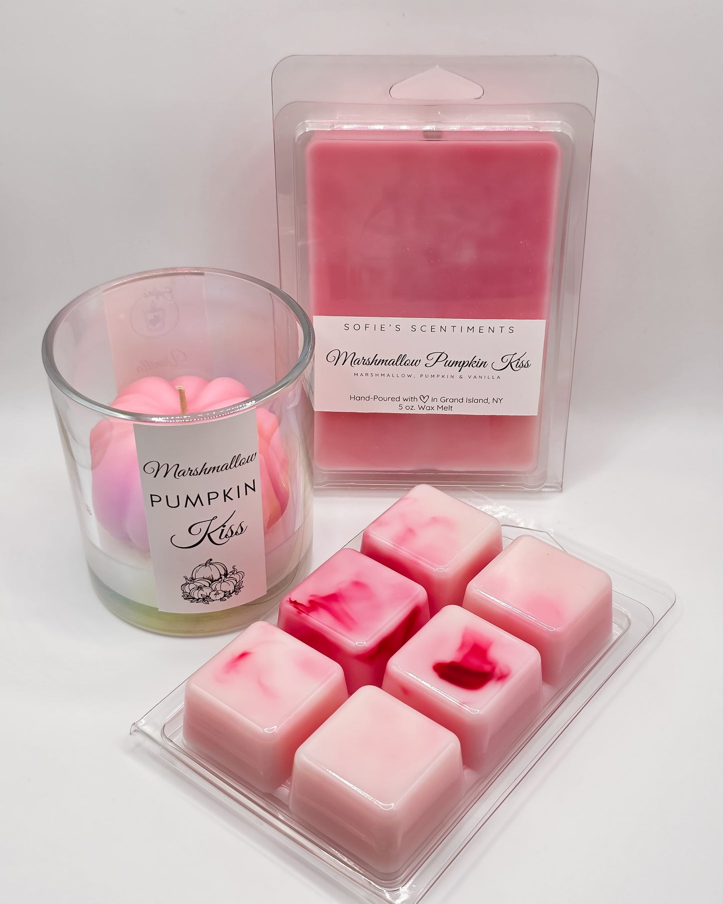 Marshmallow Pumpkin Kiss – Marshmallow, Pumpkin & Vanilla 5 oz Luxury Wax Melt