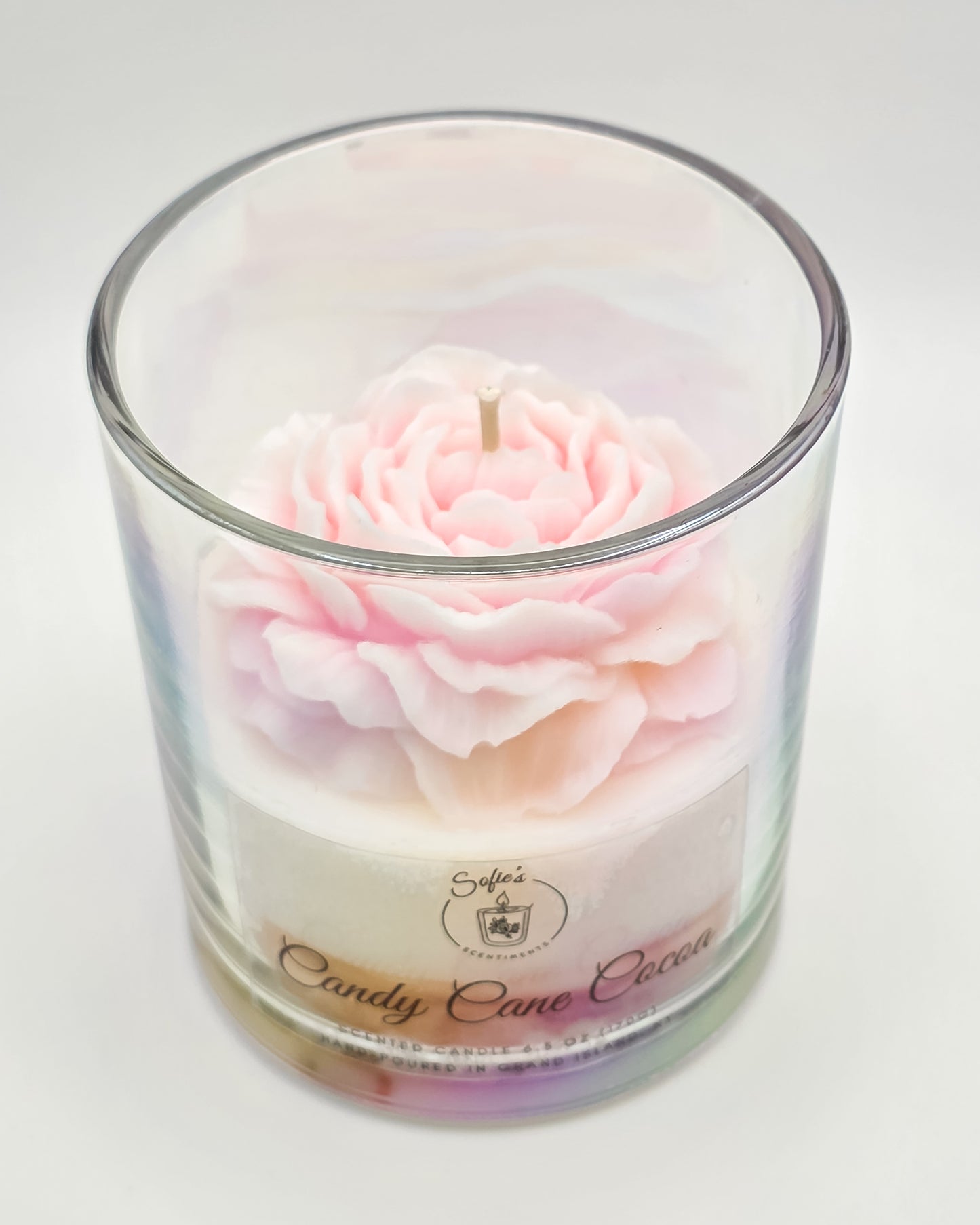 Candy Cane Cocoa Candle – Peppermint Mocha Chocolate & Vanilla Holiday Scent