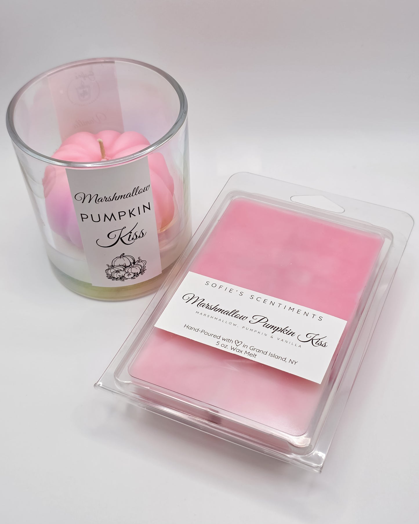 Marshmallow Pumpkin Kiss – Marshmallow, Pumpkin & Vanilla 5 oz Luxury Wax Melt