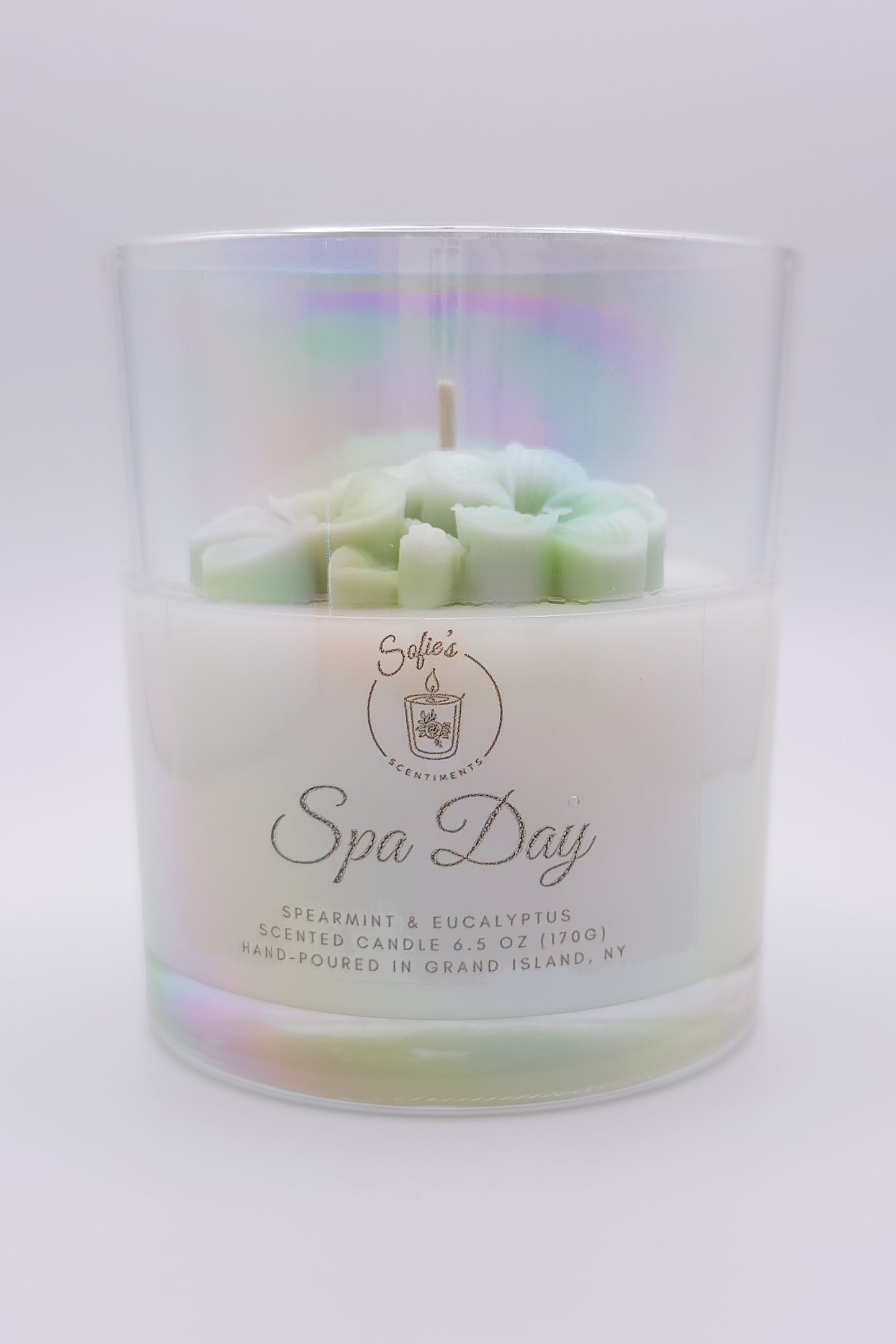 "Spa Day" Scented cotton wick Candle (6.5 oz / 184 g)