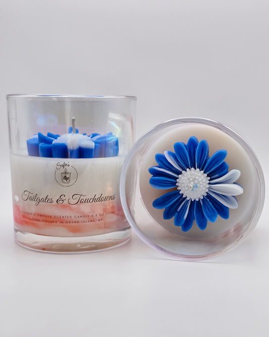 Tailgates & Touchdowns – Scented Football Candle (Leather & Vanilla, 6.5oz)