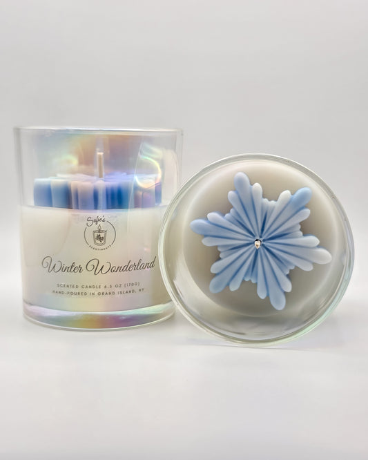 Winter Wonderland Candle – Vanilla Lavender Smoky Wood Winter Scent
