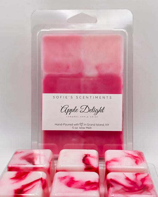 Apple Delight – 5 oz Wax Melt | Caramel Apple Crisp, Maple Sugar & Vanilla