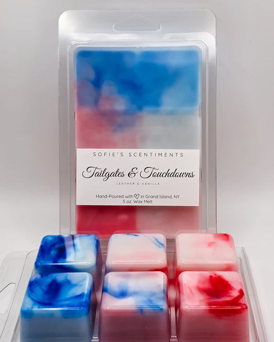 Tailgates & Touchdowns – Leather & Vanilla 5 oz Luxury Wax Melt