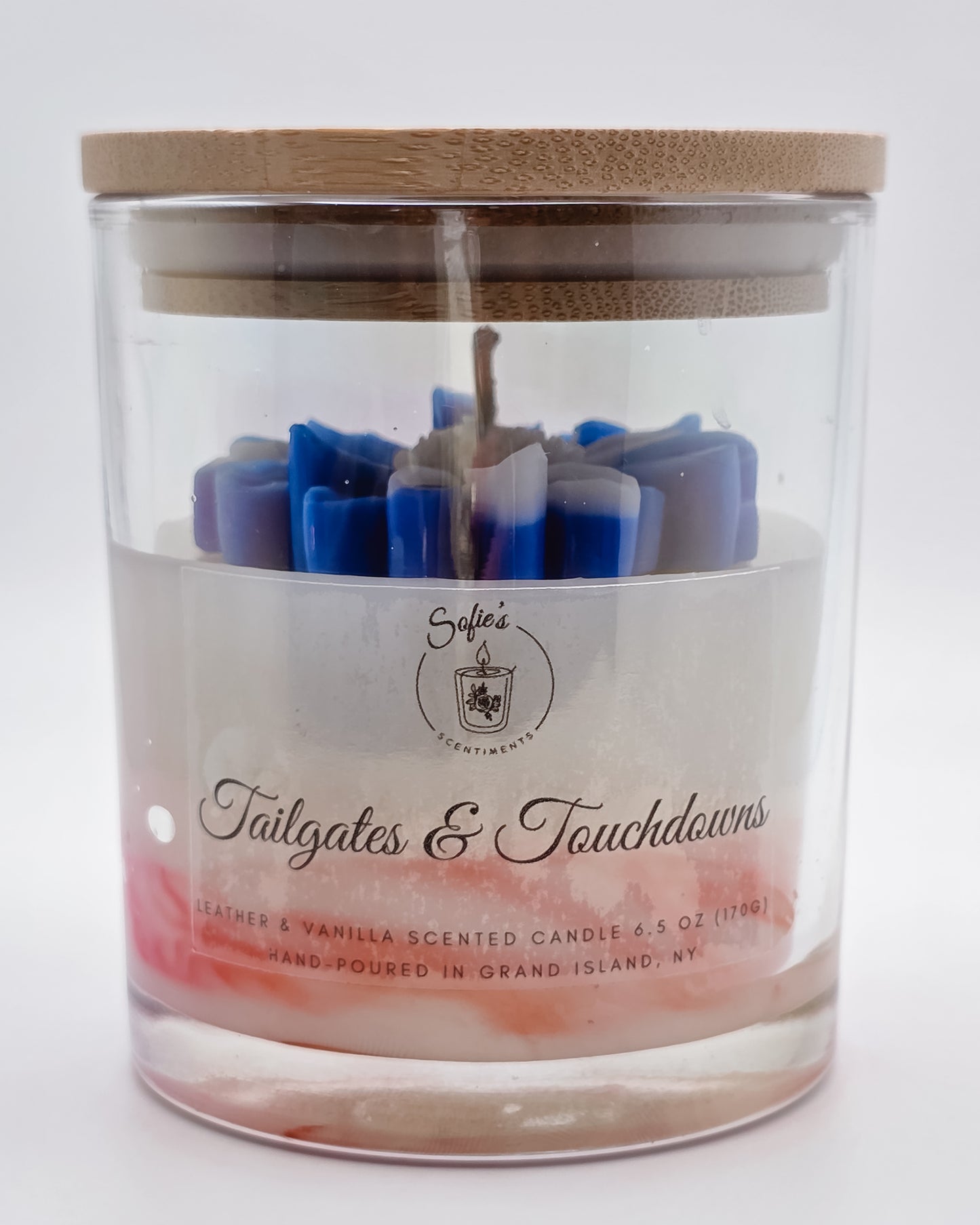 Tailgates & Touchdowns – Scented Football Candle (Leather & Vanilla, 6.5oz)
